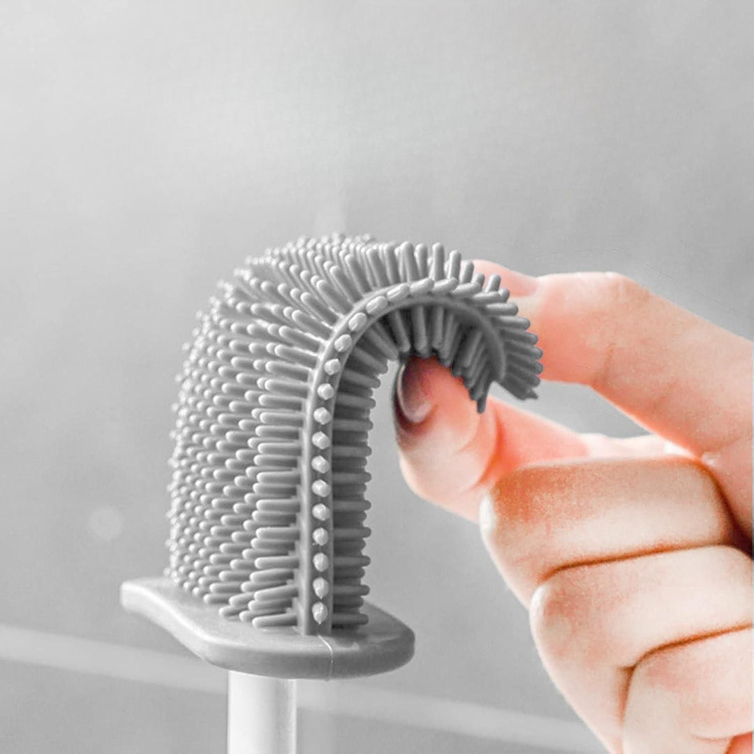 Wall Mounted Silicone Toilet Brush Set